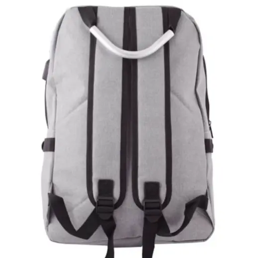 Comet Laptop Backpack & USB Port Grey Back